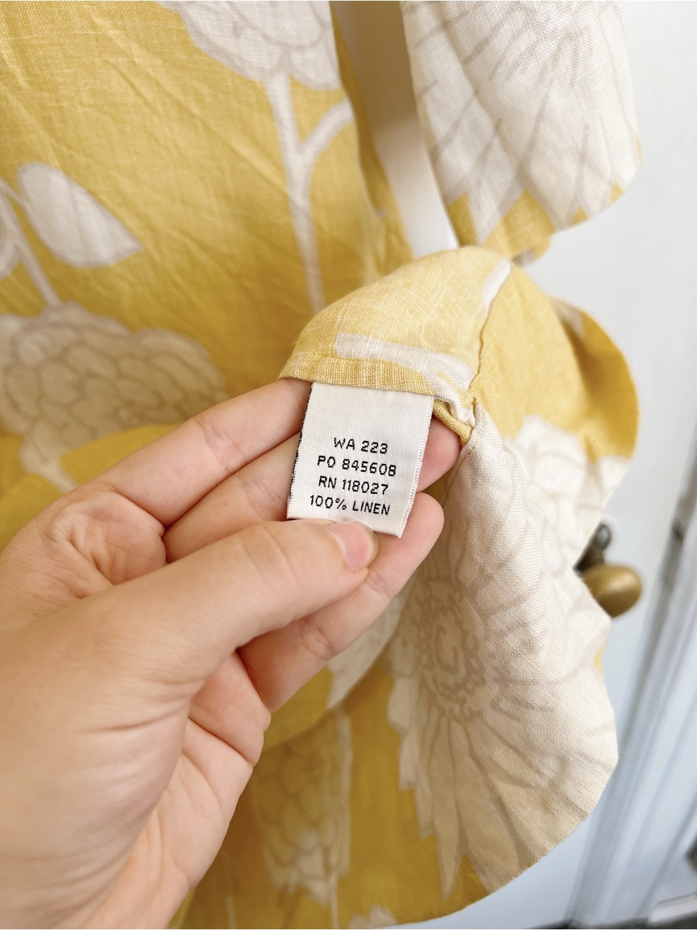 Boden • Notch Neck Tunic Dress linen shift Super Sunflower yellow floral - Picture 8 of 10